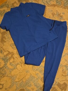 Women's Royal Blue Jogger Jumpsuit Set